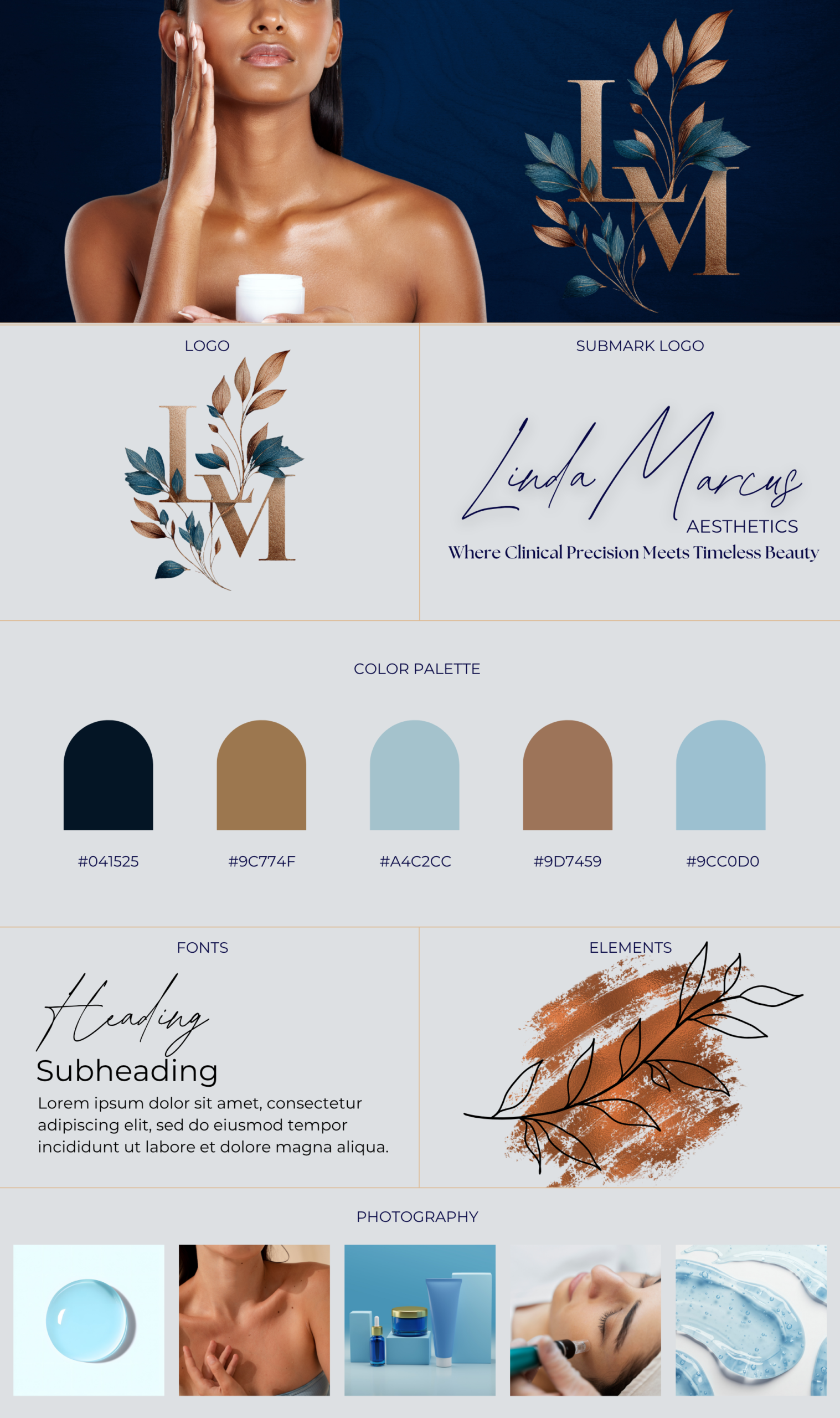 Linda Marcus brand identity package created by JEBTAM Publishing